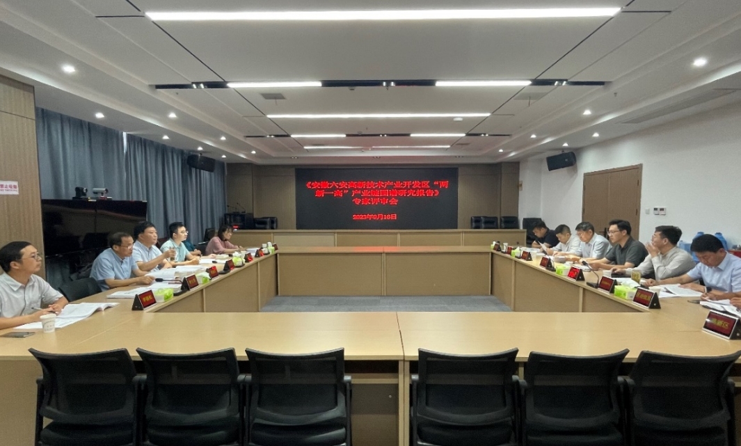 《六安高新技術(shù)產(chǎn)業(yè)開發(fā)區(qū)“兩新一高”產(chǎn)業(yè)鏈圖譜研究報(bào)告》專家評審會順利